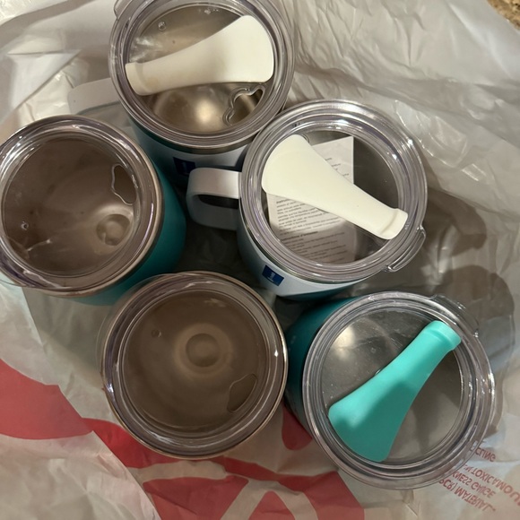 5-pc Corporate Branded Stainless Steel Mugs Tumblers Wine Coffee Tea Roadies - Picture 3 of 3